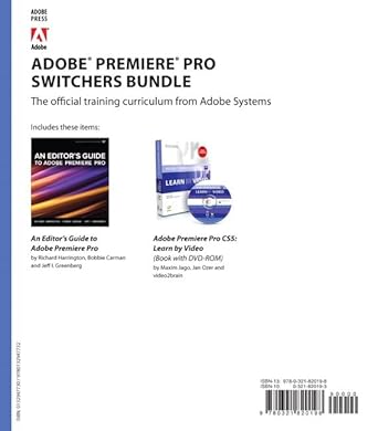 adobe premiere pro switchers bundle 1st edition richard harrington ,robbie carman ,jeff i greenberg ,maxim