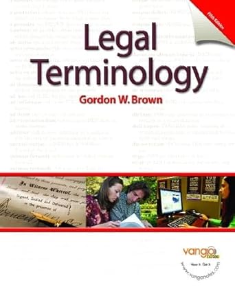 legal terminology 1st edition gordon w brown 0131568043, 978-0131568044