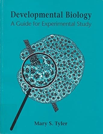 developmental biology a guide for experimental study 1st edition mary s tyler 0878938346, 978-0878938346