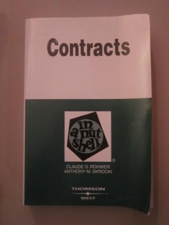 contracts in a nutshell 1st edition anthony m skrocki 0314169245, 978-0314169242