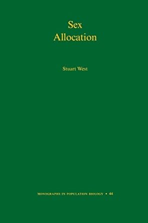 sex allocation 1st edition stuart west 0691089647, 978-0691089645