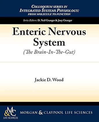 enteric nervous system the brain in the gut 1st edition jackie d wood 161504339x, 978-1615043392