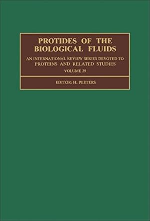 protides of the biological fluids colloquium 29 1st edition peeters 0080279880, 978-0080279886