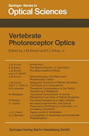 vertebrate photoreceptor optics 1st edition j m enoch ,f l jr tobey ,w s stiles 3662135124, 978-3662135129