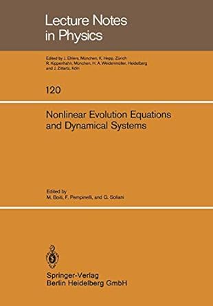 nonlinear evolution equations and dynamical systems proceedings of the meeting held at the university of