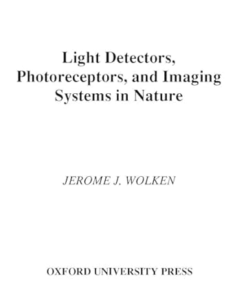 light detectors photoreceptors and imaging systems in nature 1st edition jerome j wolken 0195050029,