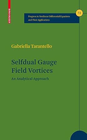 selfdual gauge field vortices an analytical approach 1st edition gabriella tarantello 0817643109,