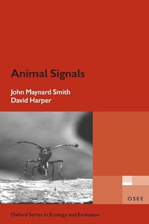 animal signals 1st edition john maynard smith ,david harper 0198526857, 978-0198526858