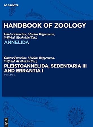 pleistoannelida sedentaria iii and errantia i 1st edition gunter purschke ,markus boggemann ,andreas schmidt