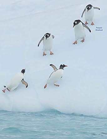 penguin notebook wide ruled notebook 110 pages full size large glossy cover design on front and back 1st