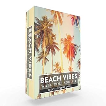 beach vibes wall collage kit 60 poster cards 1st edition adams media 1507220928, 978-1507220924