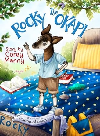 rocky the okapi 1st edition corey manny ,milena stankovic 1965238424, 978-1965238424