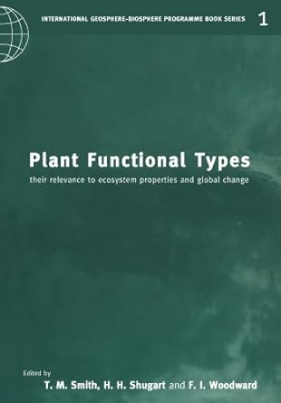 plant functional types their relevance to ecosystem properties and global change 1st edition t m smith ,h h