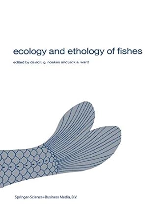 ecology and ethology of fishes proceedings of the 2nd biennial symposium on the ethology and behavioral