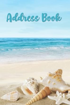 small address book with tabs for women perfect size for purse or pocket ocean beach theme mini address and