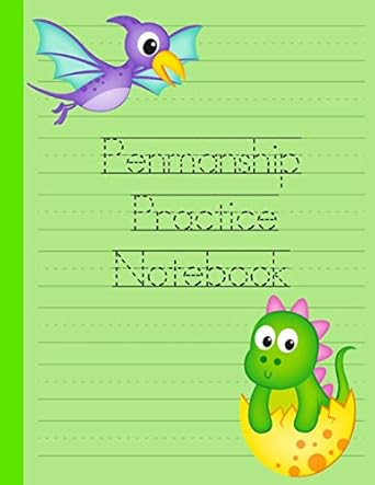 penmanship practice notebook dotted mid line pages alphabet numbers sight words basic sentences 1st edition