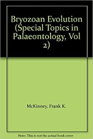 bryozoan evolution 1st edition frank k mckinney ,j b c jackson 0045600120, 978-0045600120