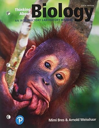 thinking about biology an introductory lab manual 1st edition mimi bres ,arnold weisshaar 0134765621,