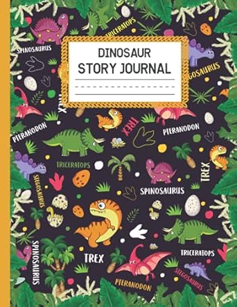 dinosaur draw and write primary journal dino composition notebook with correct dinosaur names and room to