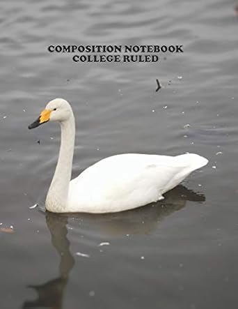 composition notebook college ruled high school swan bird college animal nature cover cute composition