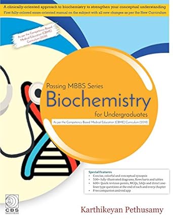 biochemistry for undergraduates 1st edition karthikeyan pethusamy 9388725972, 978-9388725972