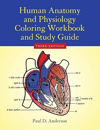 human anatomy and physiology coloring workbook 1st edition paul d anderson 0763700541, 978-0763700546