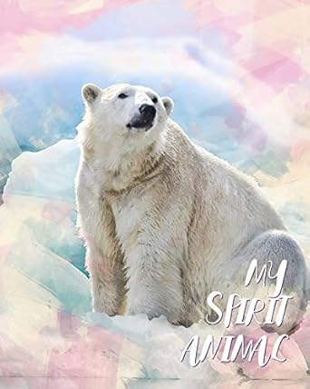 my spirit animal polar bear lined notebook diary track log and journal cute gift for boys girls teens men