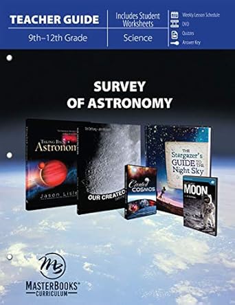survey of astronomy teacher guide 1st edition master books 0890519986, 978-0890519981
