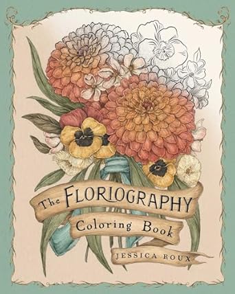 floriography coloring book 1st edition jessica roux 1524893919, 978-1524893910