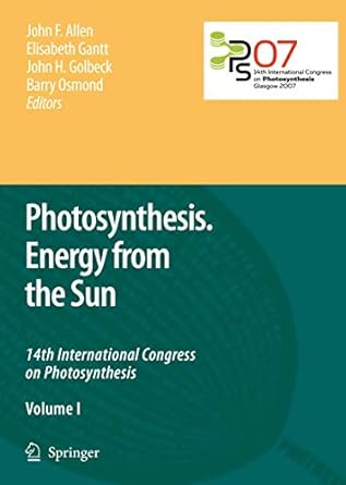 photosynthesis energy from the sun 14th international congress on photosynthesis 1st edition john f allen