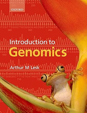 introduction to genomics 1st edition arthur lesk 0199296952, 978-0199296958