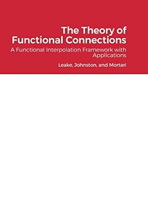the theory of functional connections a functional interpolation framework with applications 1st edition carl