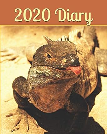 2020 diary weekly planner and monthly calendar journal iguana wildlife 2020 wild animals 2020 8x10 1st