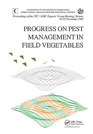 progress on pest management in field vegetables 1st edition r cavallo 906191759x, 978-9061917595