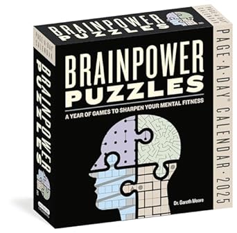 brainpower puzzles page a day calendar 2025 a year of games to sharpen your mental fitness 1st edition dr