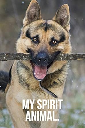 my spirit animal excited german shepherd journal 1st edition golding notebooks 1793185557, 978-1793185556