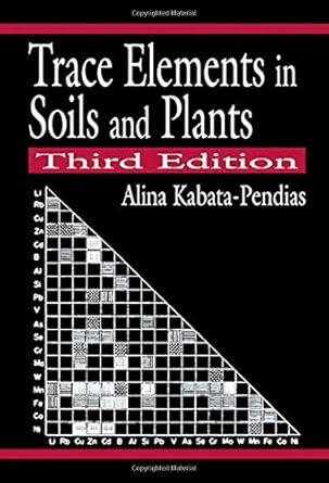 trace elements in soils and plants 1st edition alina kabata pendias 0849315751, 978-0849315756