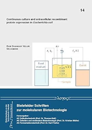 continuous culture and extracellular recombinant protein expression in escherichia coli 1st edition ram