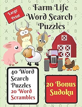 farm life word search puzzle book give your brain a workout with these 40 word search puzzles farm life