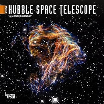 hubble space telescope 2024 7 x 14 inch monthly mini wall calendar browntrout science astronomy technology