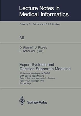 expert systems and decision support in medicine 33rd annual meeting of the gmds efmi special topic meeting
