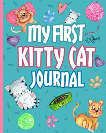 my first kitty cat journal medical record health care book cute kitten theme notebook log your shots daily
