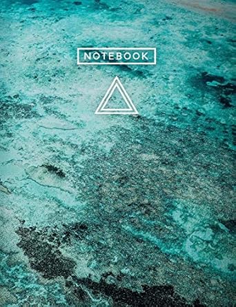 aesthetic art journaling summer themed/ocean adventure composition book 150 dotted bullet/dot grid pages blue
