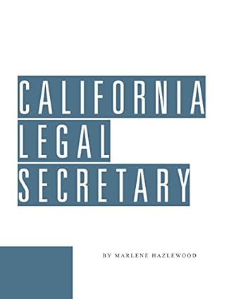 california legal secretary 1st edition marlene hazelwood 0938065130, 978-0938065135