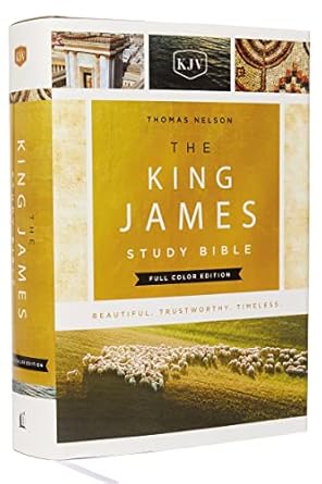 the king james study bible full cloth bound hardcover red letter kjv holy bible 1st edition thomas nelson