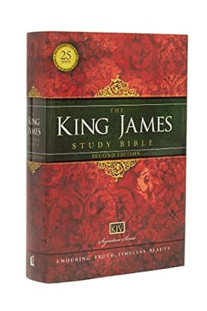 kjv study bible large print hardcover red second 1st edition thomas nelson 140167948x, 978-1401679484