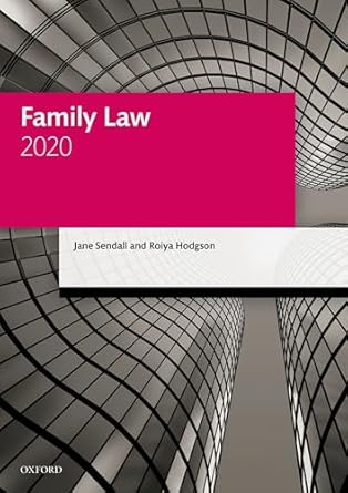 family law 2020 1st edition jane sendall ,roiya hodgson 0198855036, 978-0198855033