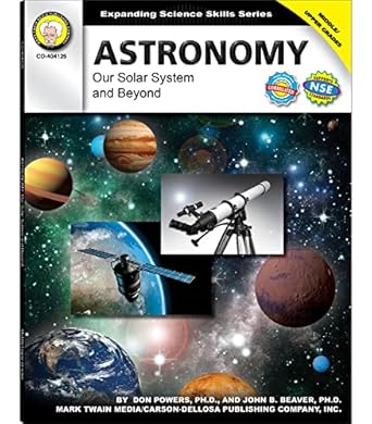 mark twain astronomy book middle and high school earth and space science workbook covering our solar system