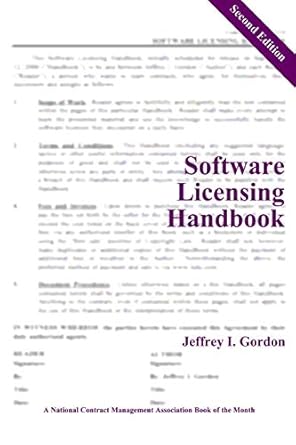 software licensing handbook 1st edition jeffrey i gordon 1435752511, 978-1435752511