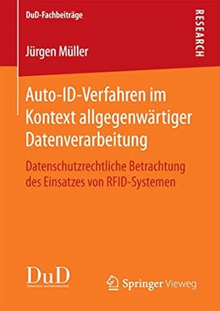 auto id verfahren im kontext allgegenwartiger datenverarbeitung datenschutzrechtliche betrachtung des